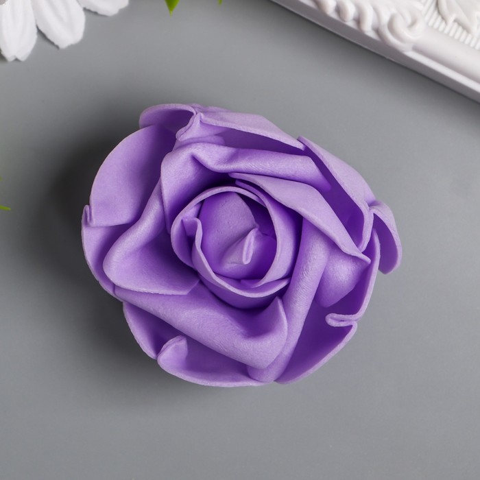 

Декор для творчества "Фиолетовая роза с защипами на лепестках" d=8 см