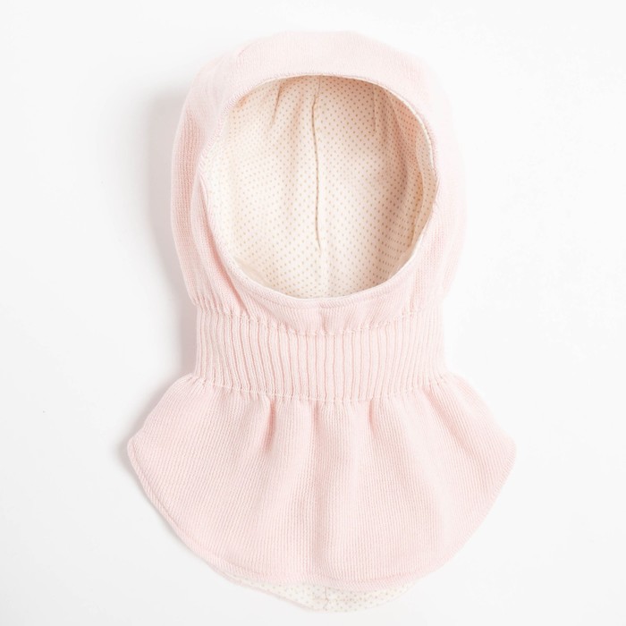 Шапка-шлем детский, цвет розовый, размер 48-50