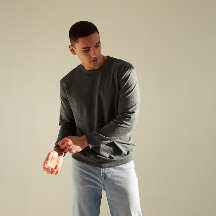 

Свитшот мужской MINAKU: Casual collection MAN цвет графит меланж, размер 50