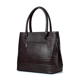 

60919 Сумка тоут, отдел на молнии, цвет коричневый 37х29х15,5см