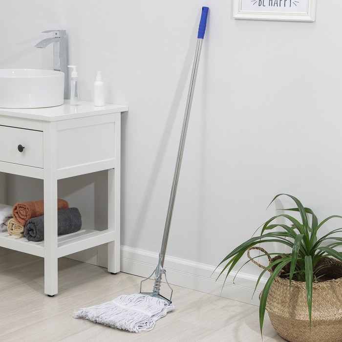 

Швабра тряпкодержатель с черенком из нержавеющей стали, 120 см, насадка кентукки 350 гр