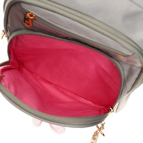 Рюкзак школьный эргономичная спинка,Grizzly 38 х 26 х 20 см, отделение для ноутбука, "Балерина" серый/розовый + брелок от Сима-ленд