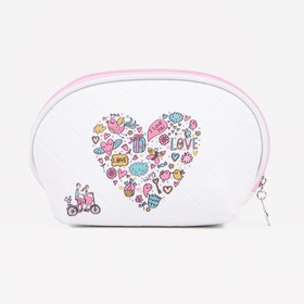 

Косметичка на молнии, цвет белый