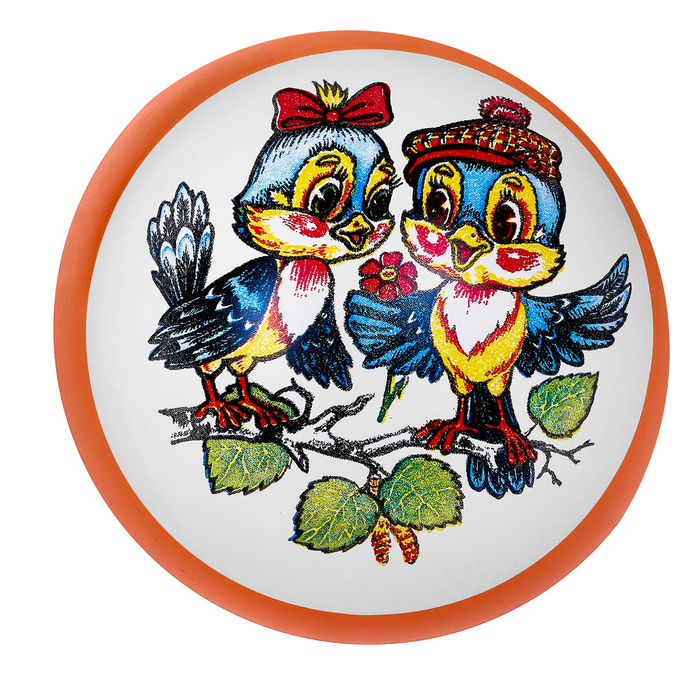 Мяч с рисунком лакированный, цвета МИКС