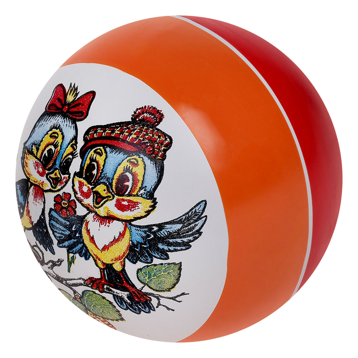Мяч с рисунком лакированный, цвета МИКС