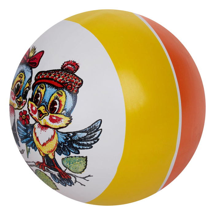 Мяч с рисунком лакированный, цвета МИКС