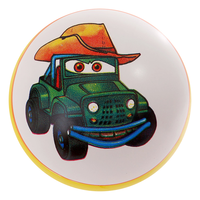 Мяч с рисунком лакированный, цвета МИКС