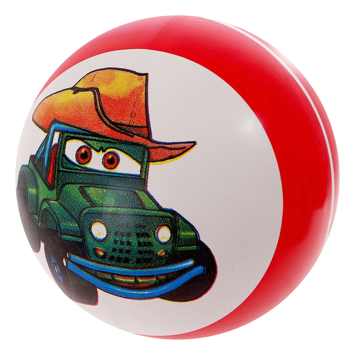 Мяч с рисунком лакированный, цвета МИКС