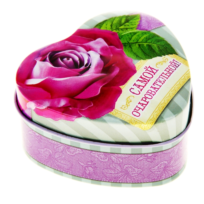 Мыльные лепестки в шкатулке-сердце "Самой очаровательной", 3 шт.