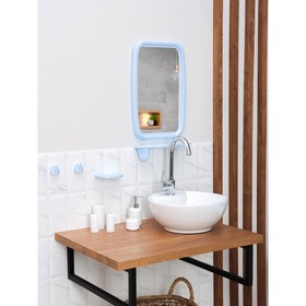 Набор для ванной комнаты Optima, цвет светло-голубой Ош