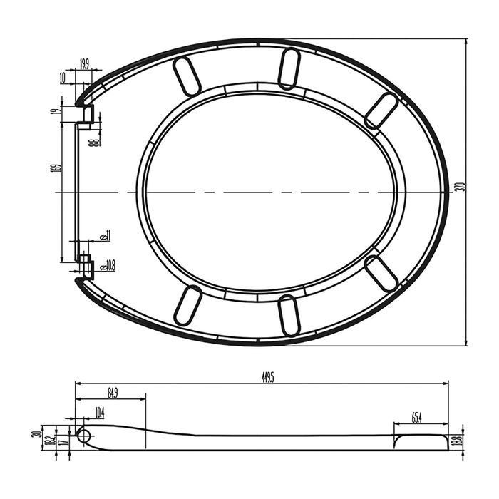 Сиденье для унитаза "Роза", цвет красно-белый