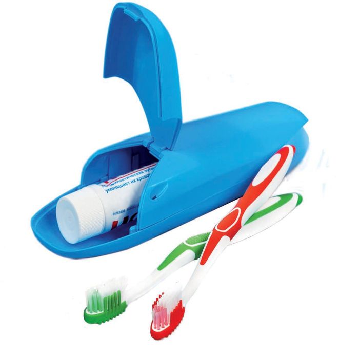 Футляр для зубной щетки "Путешествие", цвет голубой