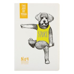 

Тетрадь А5, 44 листа в клетку, 142 х 210 мм, Landuo DOGS LOVE YOGA, на сшивке, 80 г/м2, МИКС 4 вида