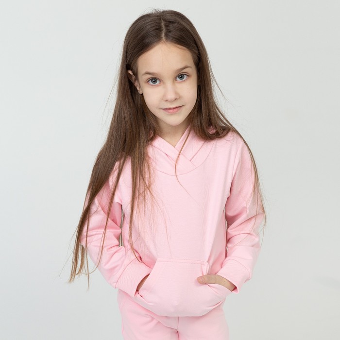 фото Костюм для девочки (толстовка/брюки), цвет розовый, рост 104 амелли