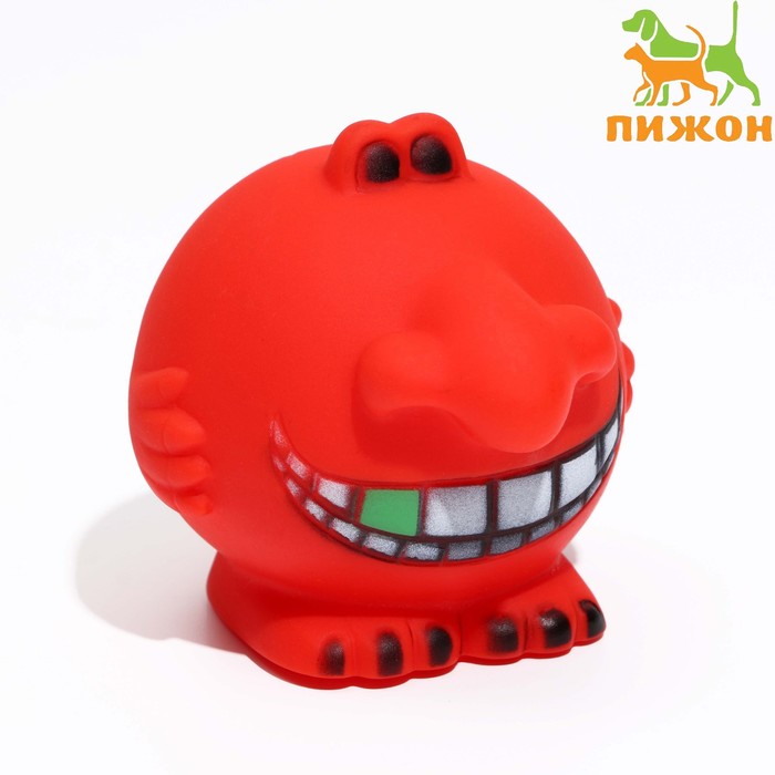 

Игрушка пищащая "Монстрик" для собак, 8,5 х 7 см, красная