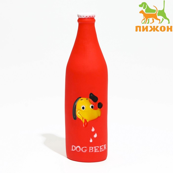 

Игрушка пищащая "Dog BEER" для собак, 19 х 5,2 см, красная