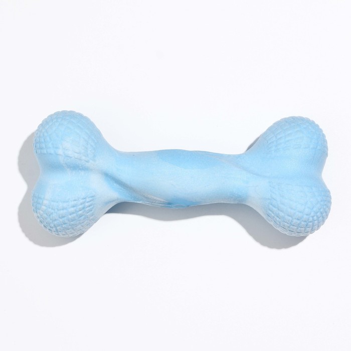 Игрушка плавающая для собак "Мощная кость" Пижон Premium, вспененный TPR, 15,5 см, голубая