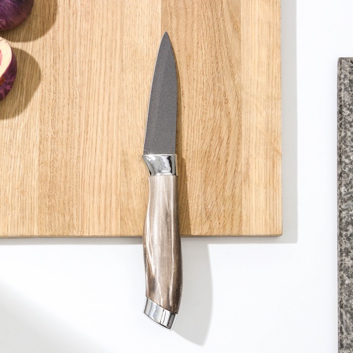 Нож кухонный Доляна «Дуротан», овощной, лезвие 8,5 см