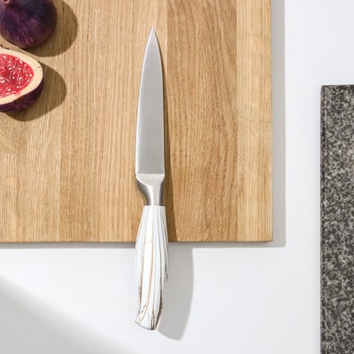 Нож кухонный Доляна Zeus, универсальный, 12,5 см, цвет белый