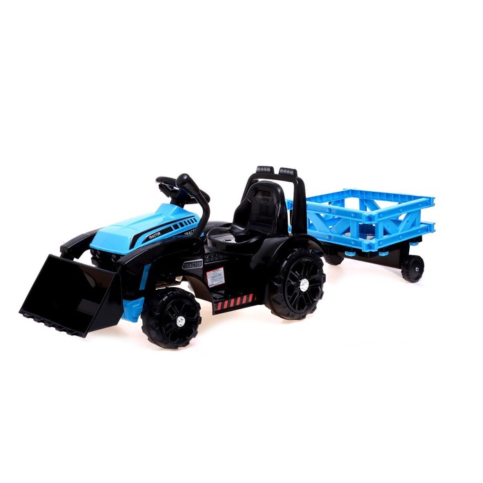 Электромобиль «Трактор», с прицепом, цвет синий