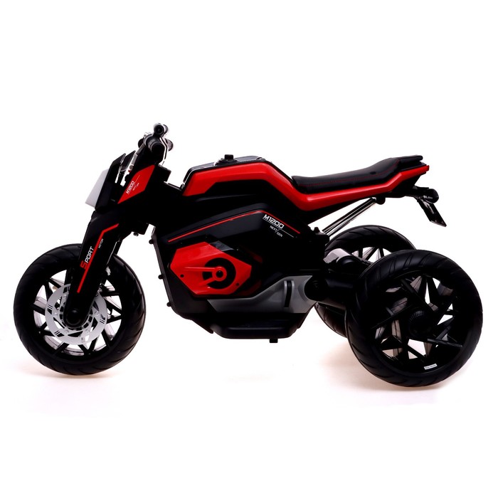 фото Электромотоцикл м1200, eva колёса, кожаное сидение, 2 мотора, цвет красный
