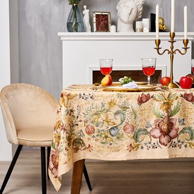 Набор столовый «Этель» Floral pattern, скатерть 147x112 +/-2 см с ГМВО, салфетки 40х40 см - 4 шт