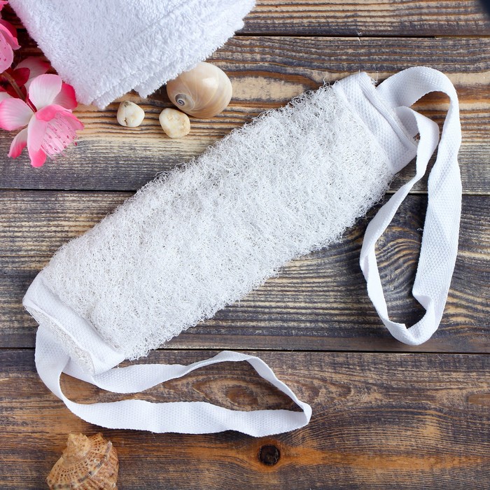 Мочалка натуральная с ручками, люфа