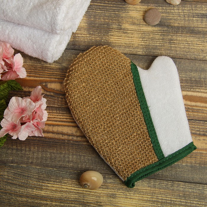 Мочалка "Варежка", крапива