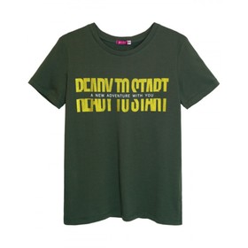 

Футболка женская, размер 56, цвет хаки