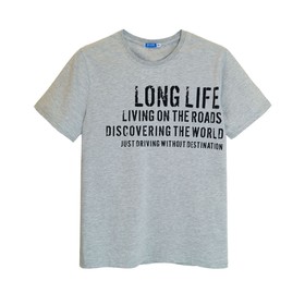 

Футболка мужская, размер 56, цвет серый меланж