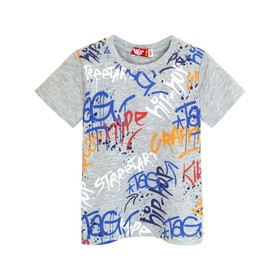 

Футболка для мальчика, рост 128 см, цвет серый меланж