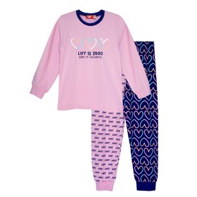 

Пижама для девочки, рост 110 см, цвет розовый/фиолетовый