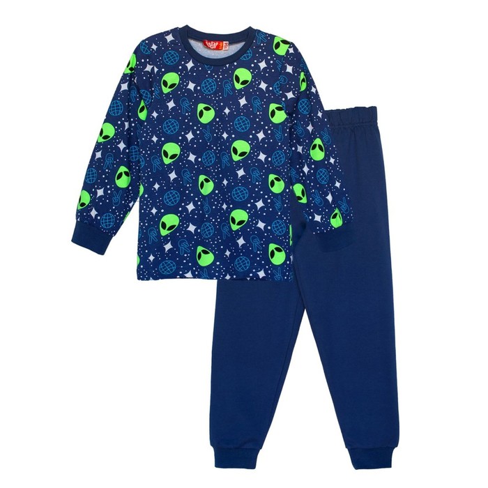 Пижама для мальчика, рост 128 см, цвет синий