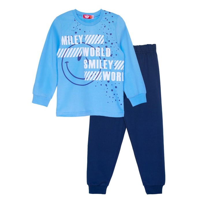 Пижама для мальчика, рост 92 см, цвет голубой/синий