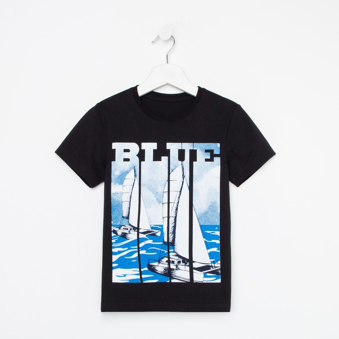 фото Футболка для мальчика, цвет черный, рост 134 luneva