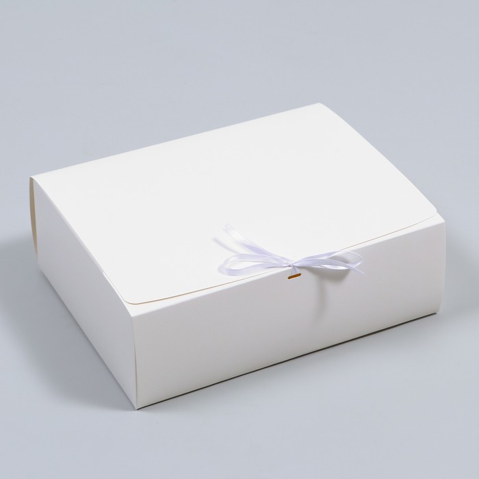 Коробка складная, белая, 27 х 21 х 9 см коробка складная фуксия 27 х 21 х 9 см