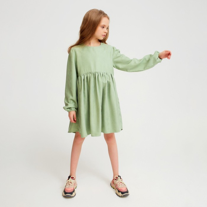 Платье для девочки MINAKU цвет зеленый, р-р 122 платье для девочки minaku цвет фиолетовый р р 122 7513630