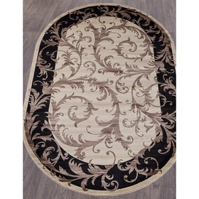 

Ковёр овальный Colizey d156, размер 60x110 см, цвет cream-black