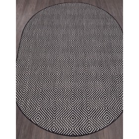 

Ковёр овальный Vegas s006, размер 100x200 см, цвет gray-black