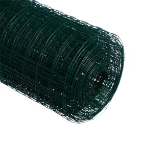 

Сетка оцинкованная, сварная, 1 × 10 м, ячейка 25 х 25 мм, d=0.9 мм, металл с ПВХ