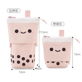 

Пенал-трансформер школьный на молнии "Напиток", розовый