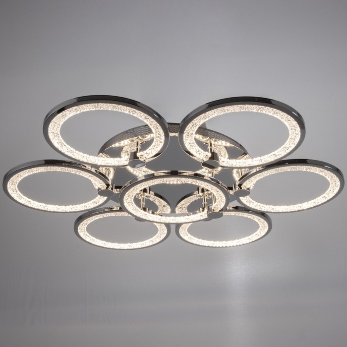 

Люстра с ПДУ 1839/7SL LED 224Вт 3000-6000К диммер серебро 80х80х11 см BayerLux