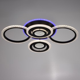 

Люстра с ПДУ 1909/4BK LED 100Вт диммер черный 62х42х13 см