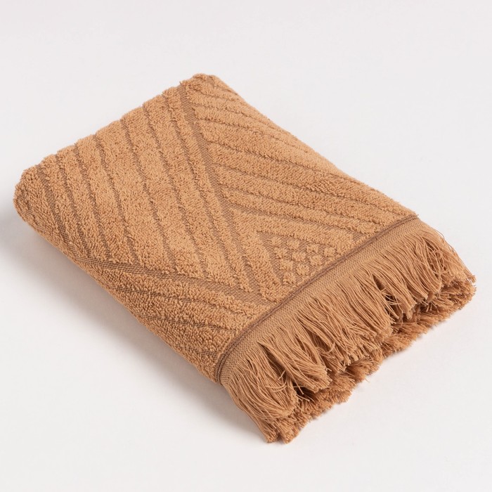 фото Полотенце махровое lovelife "cozy dream" 70х130 см, кофейный, 100% хлопок, 400 гр/м2