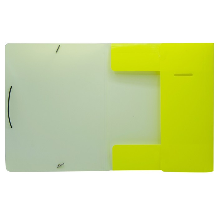Папка на резинке А4, Calligrata "Neon", 500 мкм, 30 мм, неоновая, жёлтая
