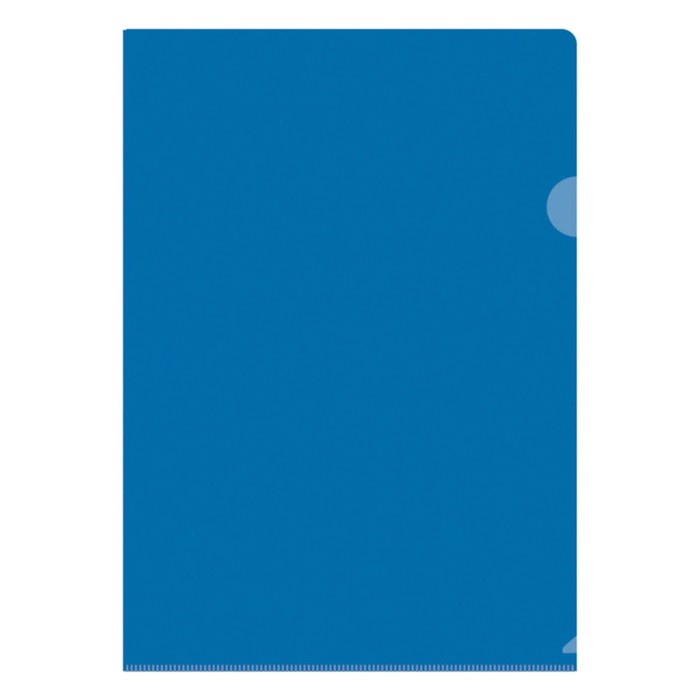 Папка-уголок, А4, Calligrata, 150 мкм, прозрачная, синяя