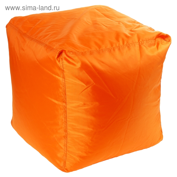 Пуфик-куб, 45×45см, цвет оранжевый пуфик anderson сламбер орех оранжевый вельвет