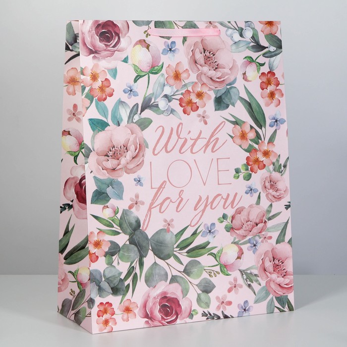 

Пакет ламинированный вертикальный «With love», 61 × 46 × 20 см