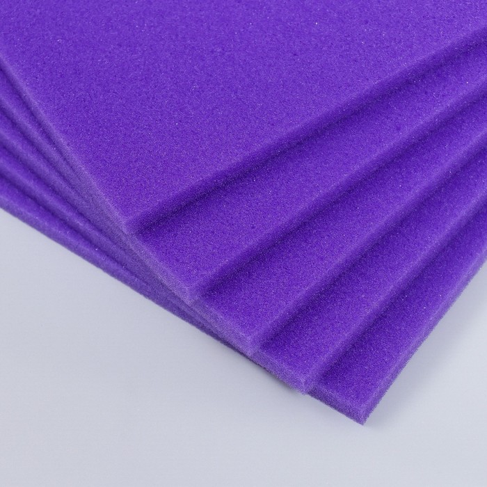 Поролон для творчества "Фиолетовый" толщина 1 см 21х30 см