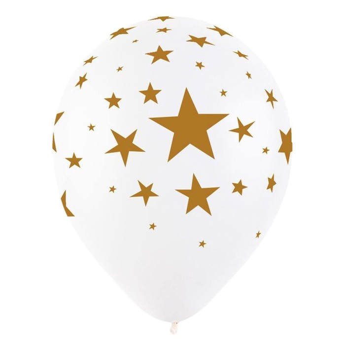 Шар латексный 12" «Звёзды», пастель-кристал, 5-сторонний, набор 25 шт., МИКС 7711205